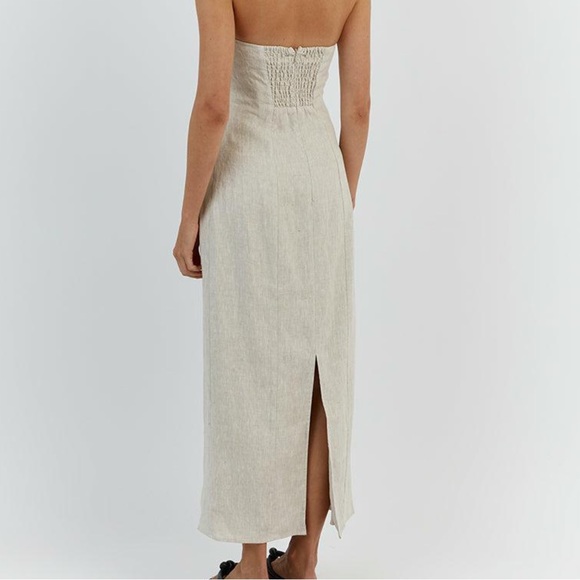 DISSH Midi | Leo Natural Linen Midi Dress - Picture 3 of 7
